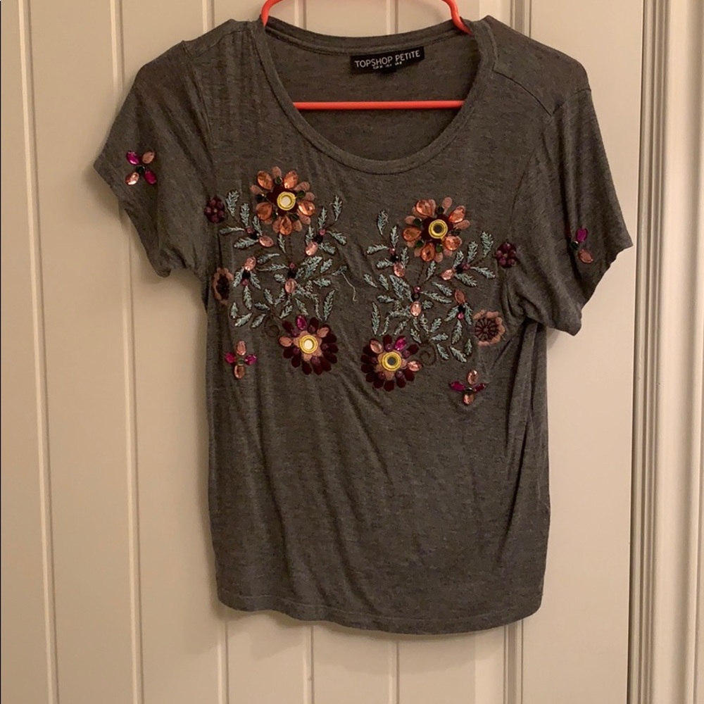 Top shop Petite top with sparkles